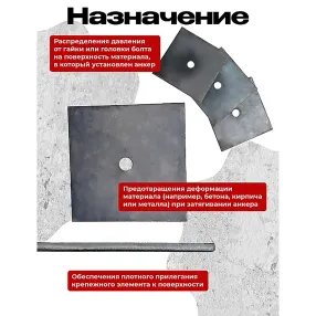 шайба под анкер 120х120 мм