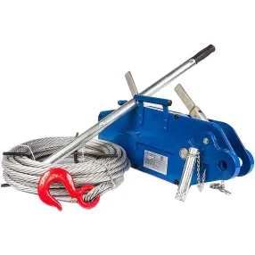 лебедка рычажная тросовая tor мтм 800 0,8 т l=20м (стальной корпус)
