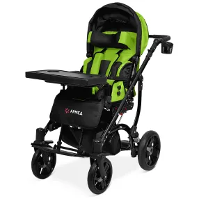 кресло-коляска эвита нео (черно-зеленая, пневма)